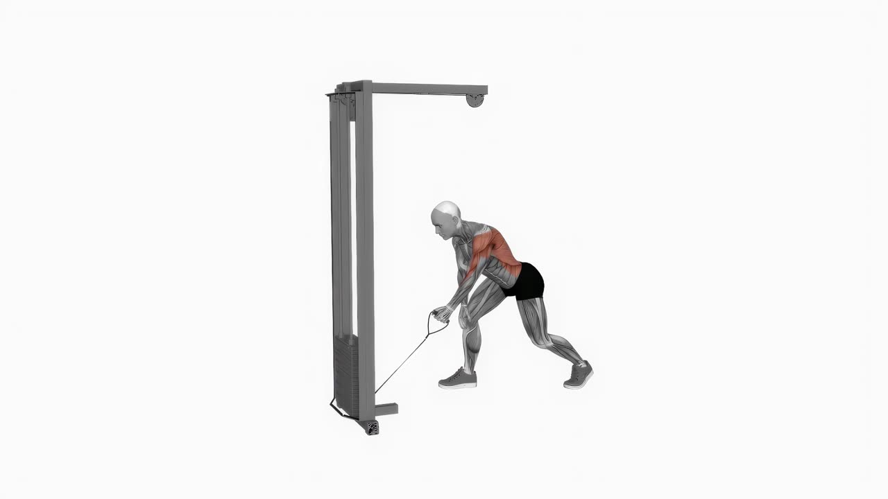 Enarms kabelrodd i förbockning - startposition
