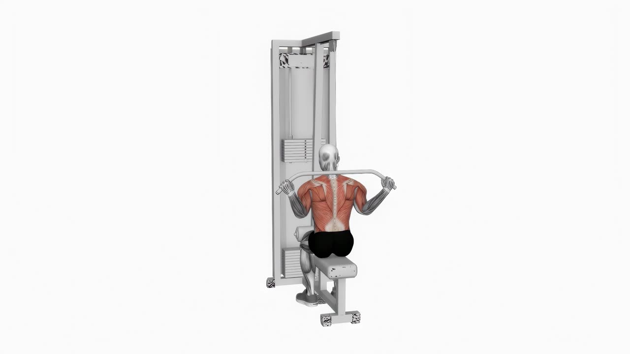 Latsdrag bakom nacken - slutposition