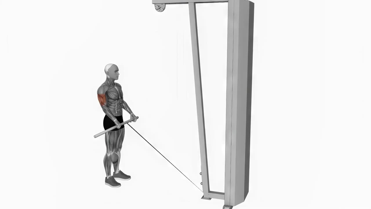 Kabelcurl med overhandsgrepp - startposition