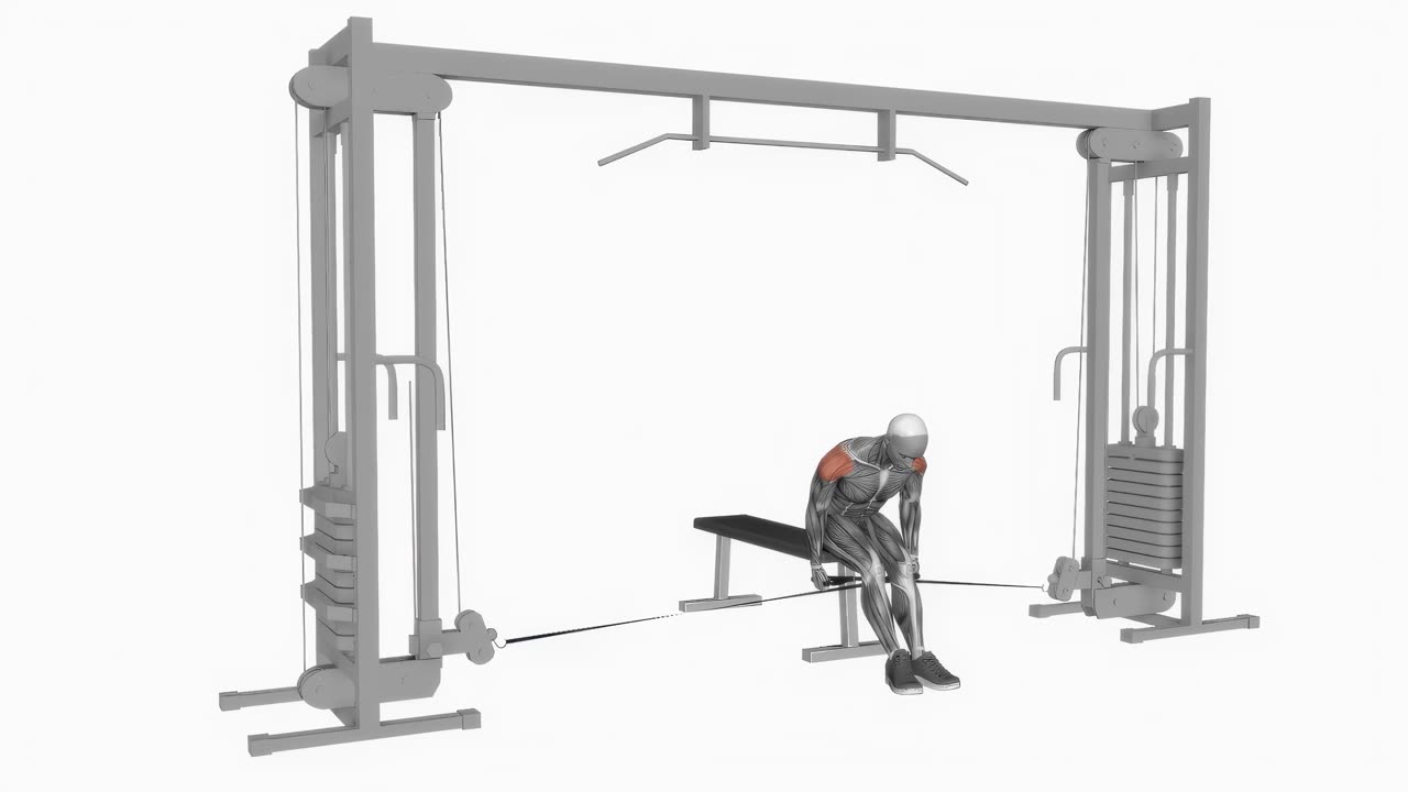 Sittande omvända kabelflyes - startposition