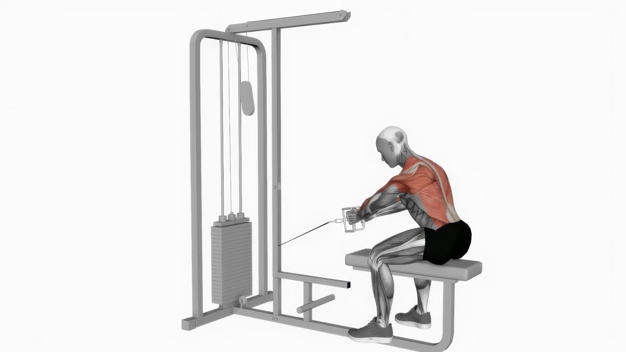 Sittande kabelrodd - startposition