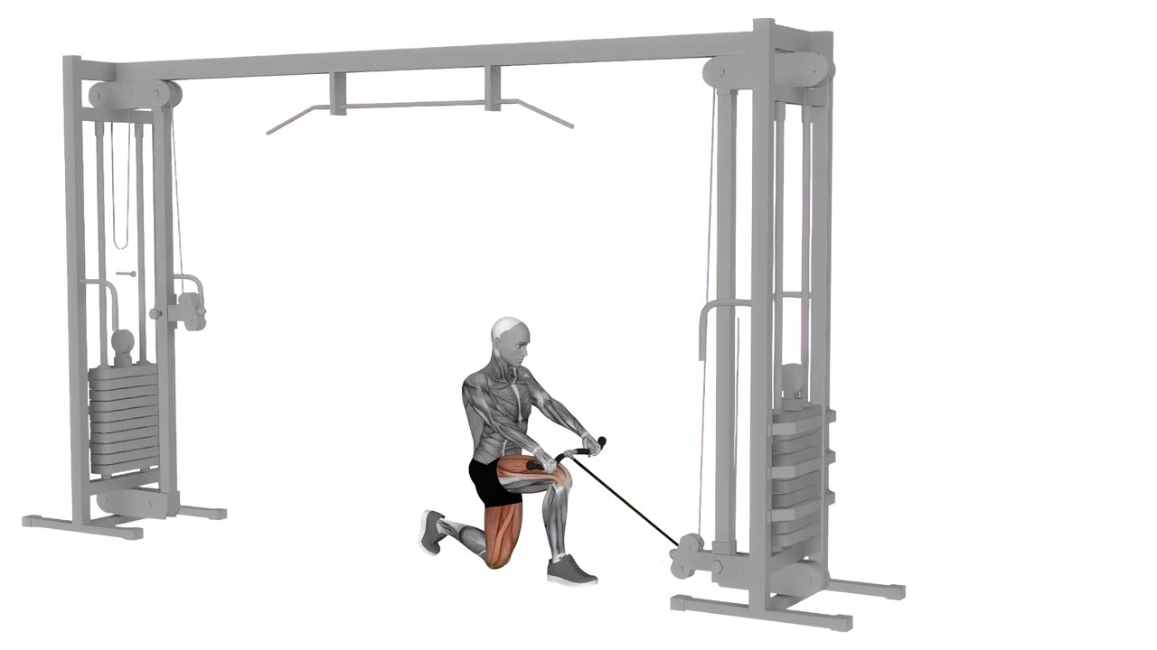Kabel split squat - startposition