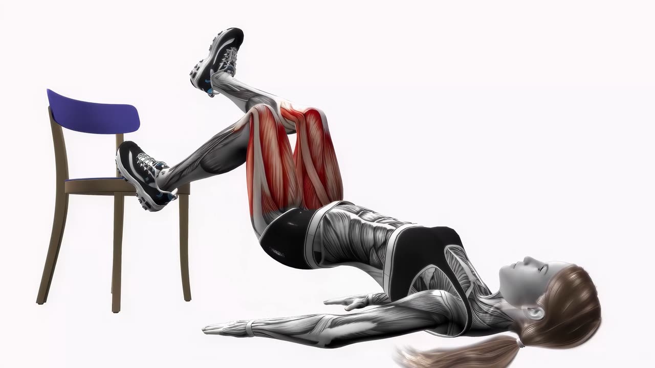 Enbens hip thrust med stol - slutposition