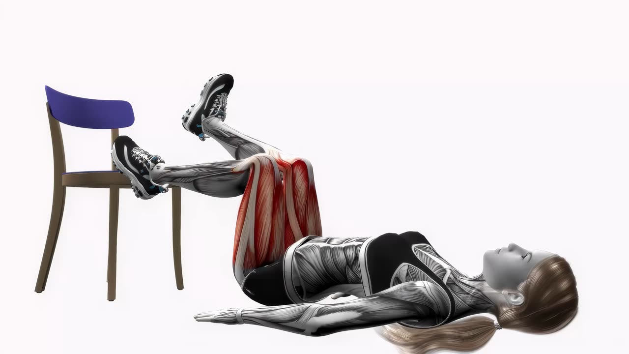 Enbens hip thrust med stol - startposition