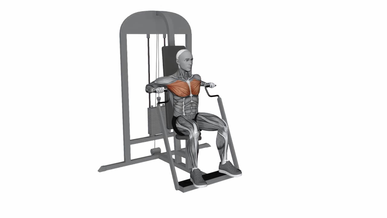 Bröstpress i maskin - startposition