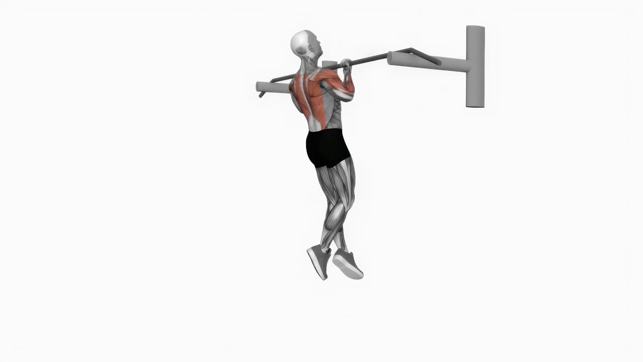Chins med underhandsgrepp (isometriskt håll och negativ fas) - startposition