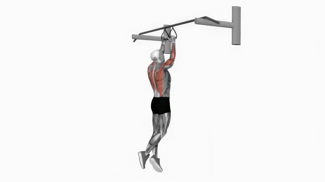 Chins med smalt parallellgrepp - startposition
