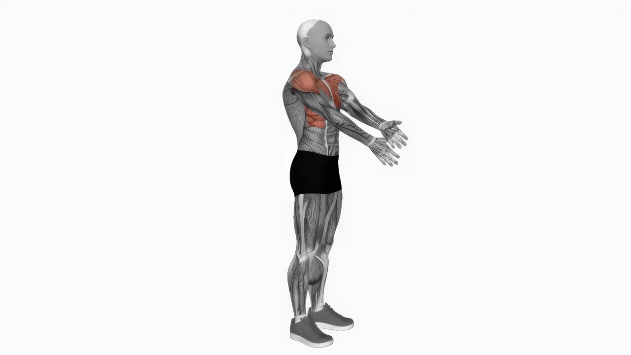 Korsande armlyft - startposition