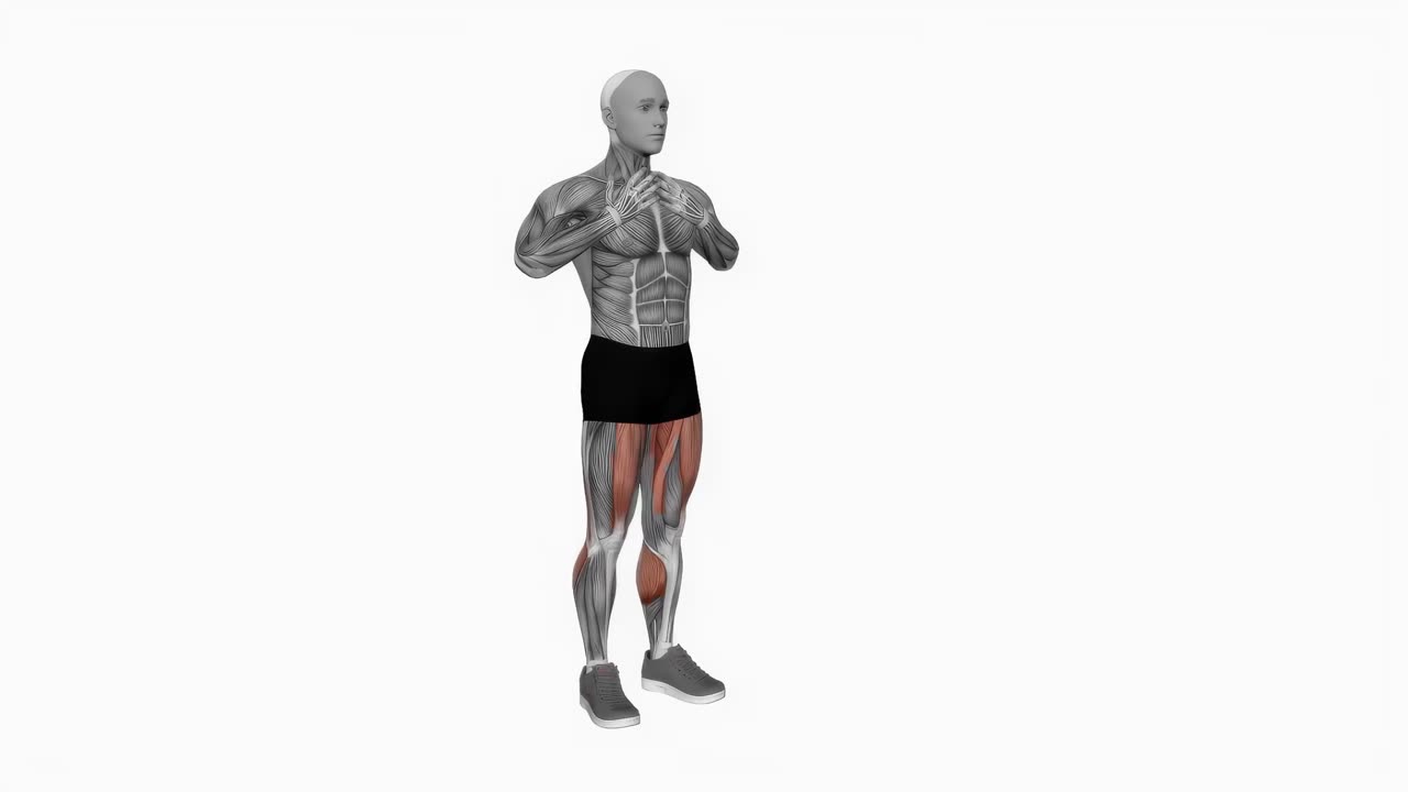Alternerande framkick med korsade armar - startposition