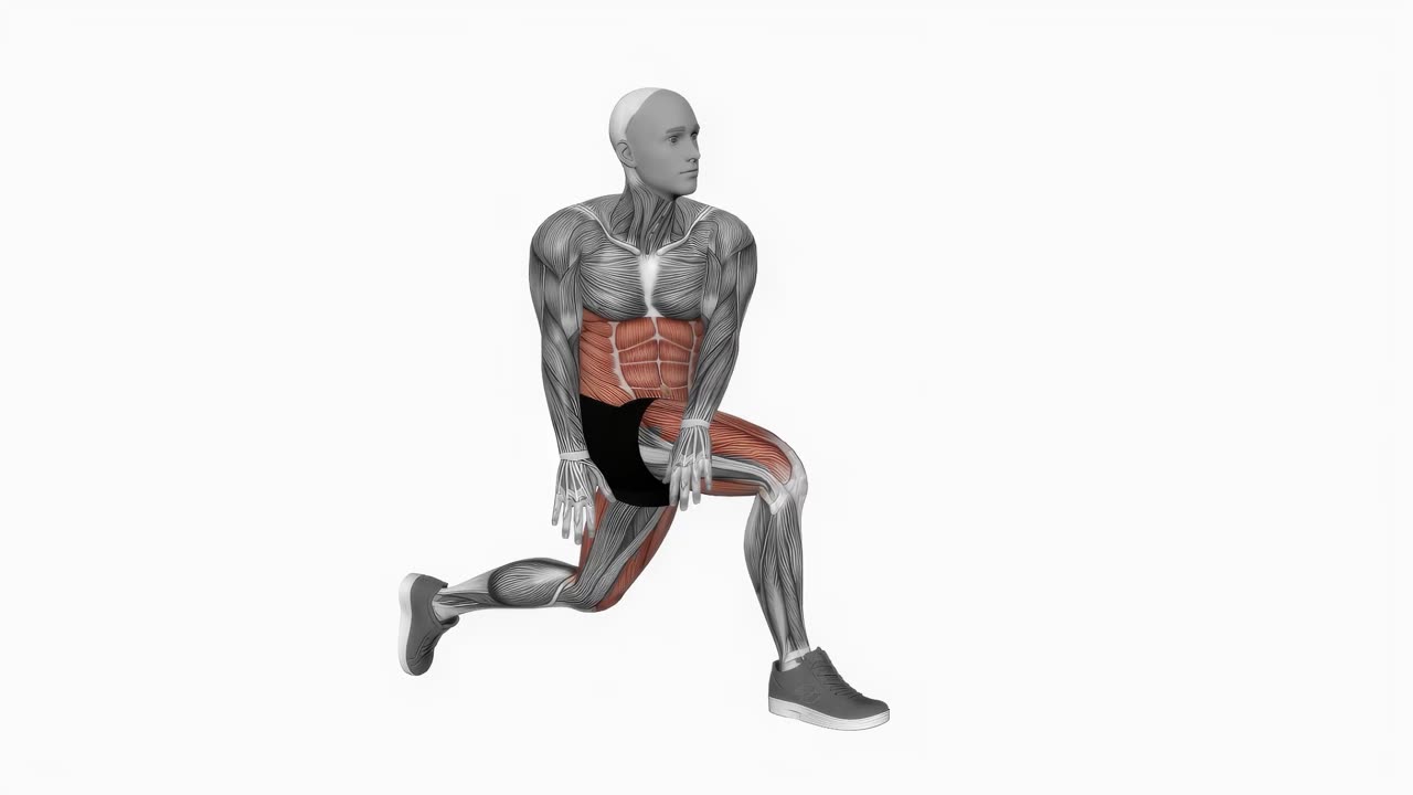 Korsad knästående höftböjarsträckning - startposition