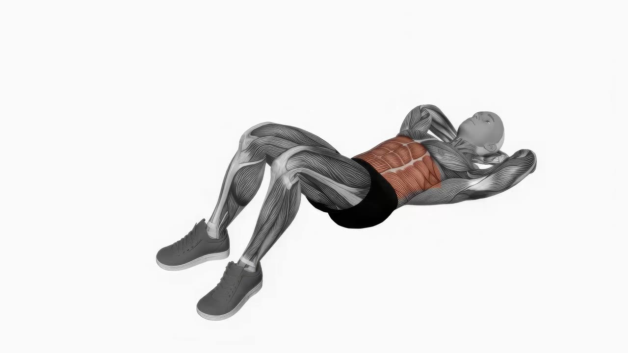 Crunch på golvet - startposition