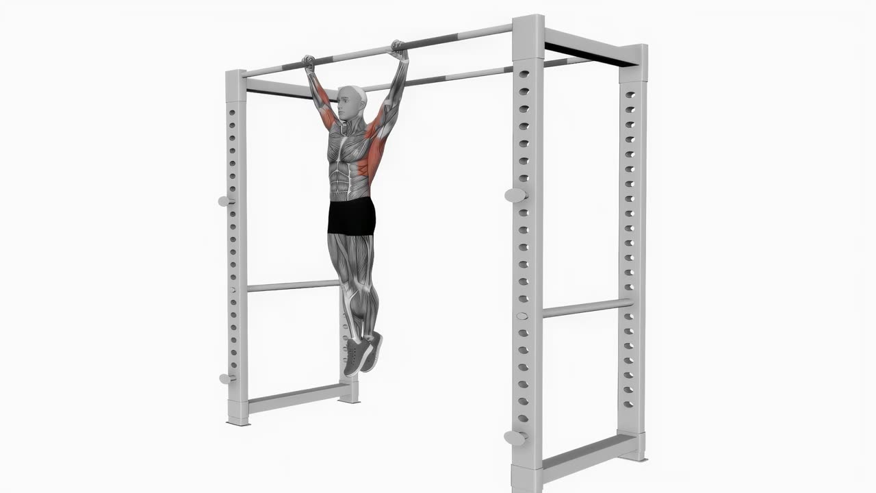 Dead hang stretch - startposition