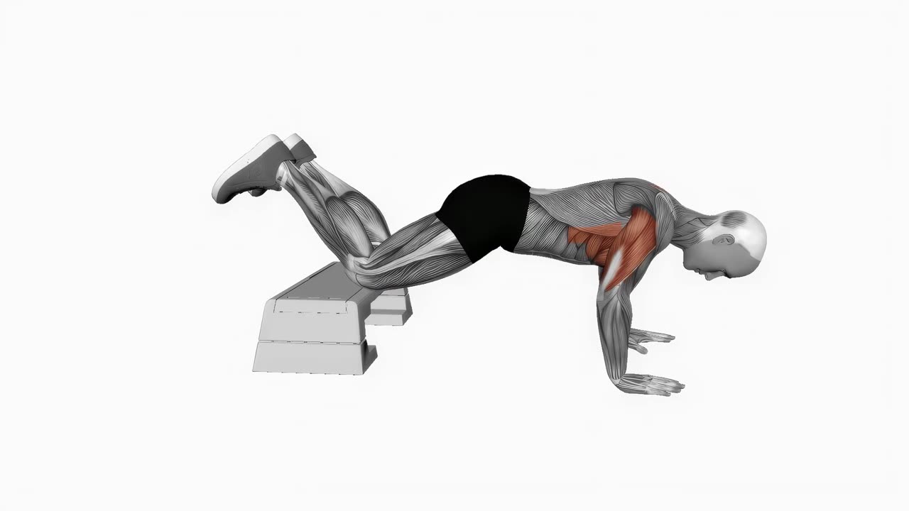 Nedåtlutande armhävning på knä - startposition