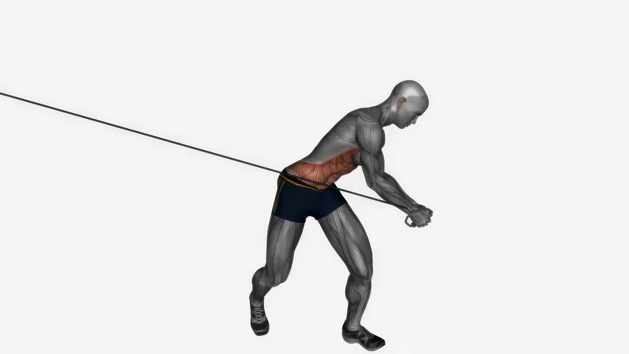 Diagonal kabeldrag - slutposition