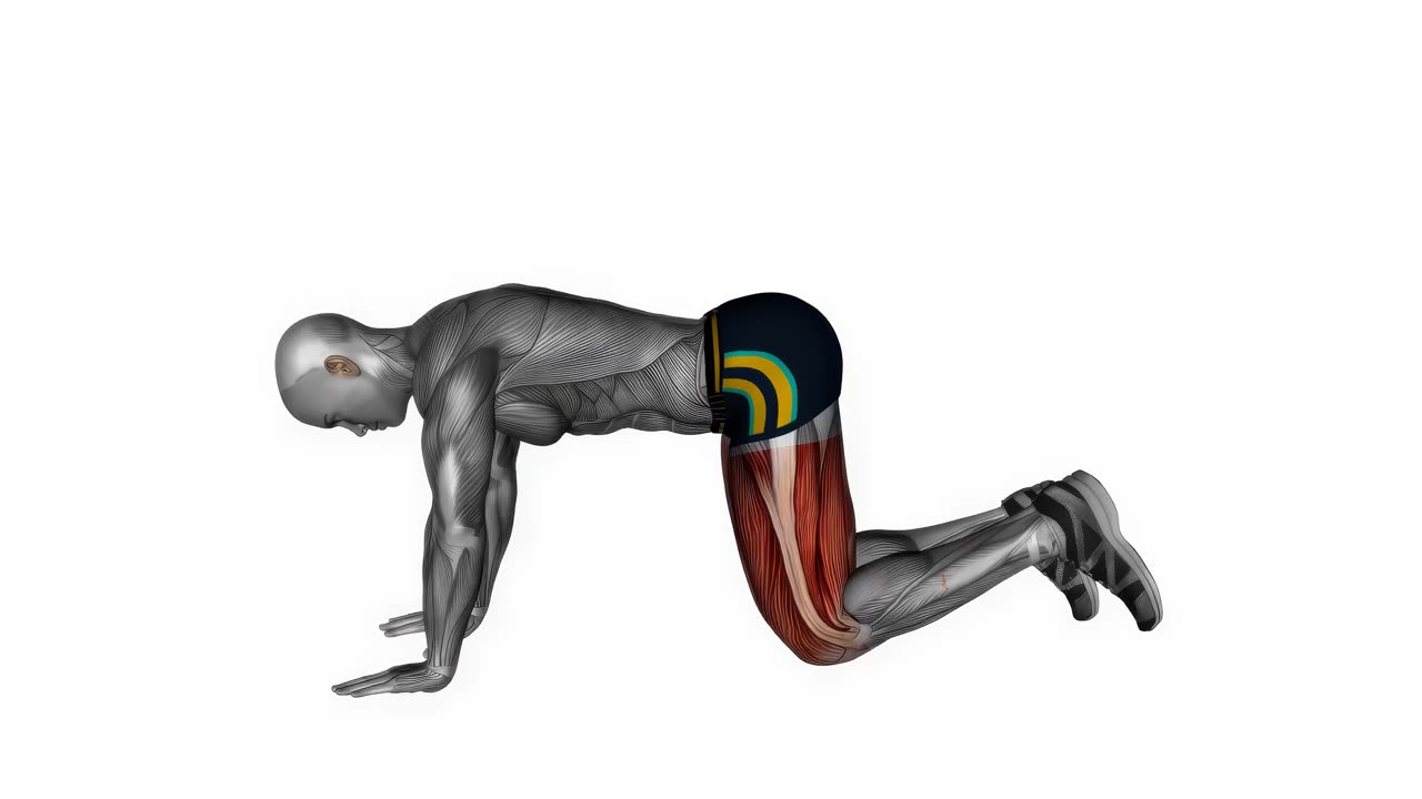 Donkey kicks med kroppsvikt - startposition