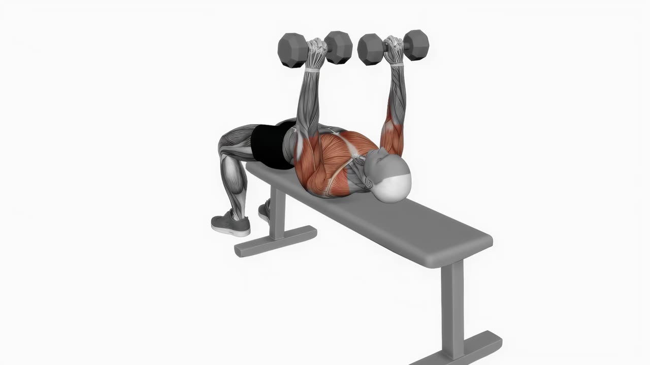 Hantelpress i bänk - startposition