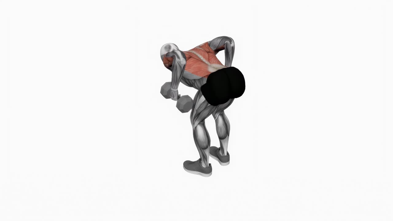 Hantelrodd föroverböjd - slutposition
