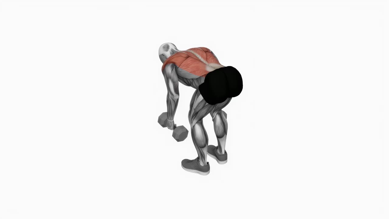 Hantelrodd föroverböjd - startposition