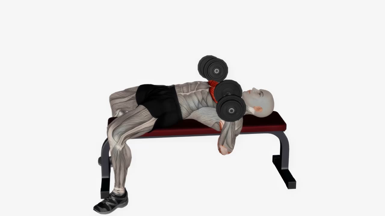 Hantelpress liggande - startposition
