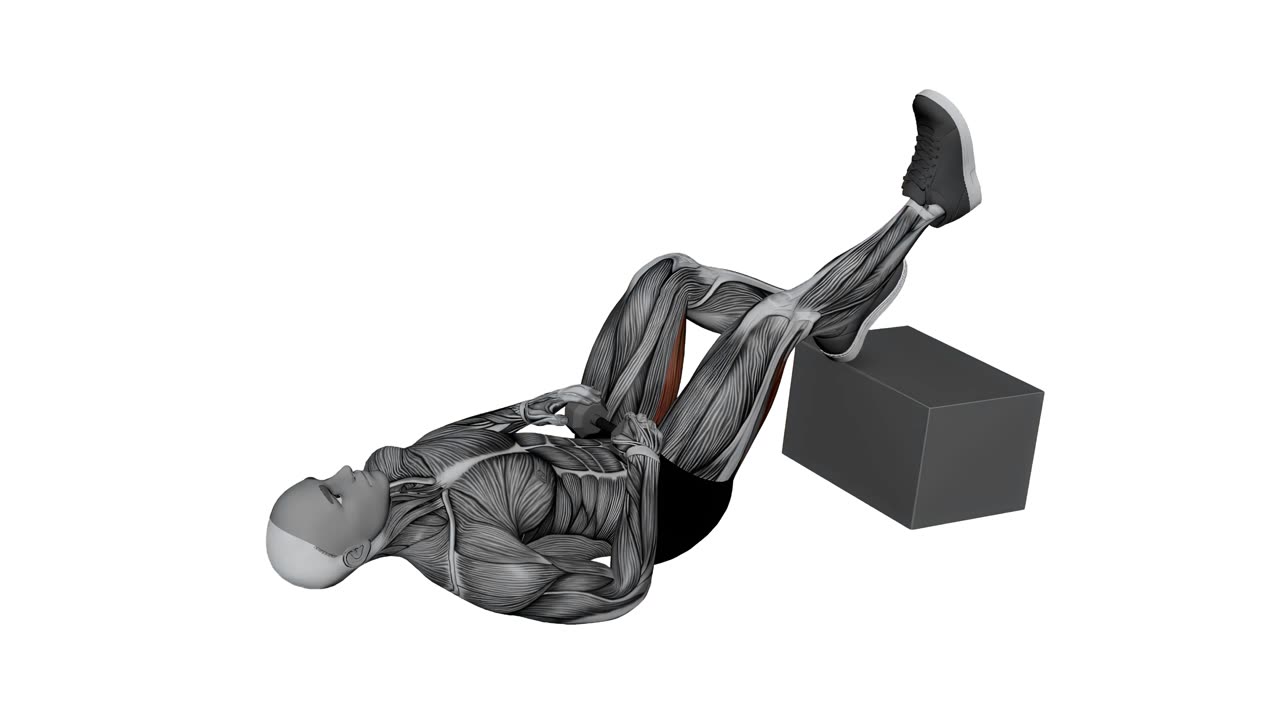 Enbens hip thrust med hantel och upphöjda fötter - startposition