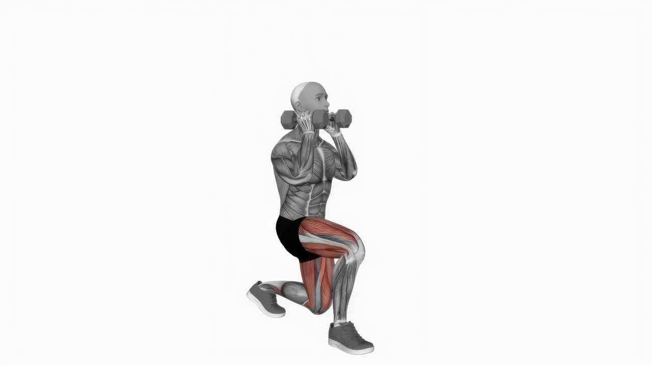 Hantelutfall med front rack - slutposition