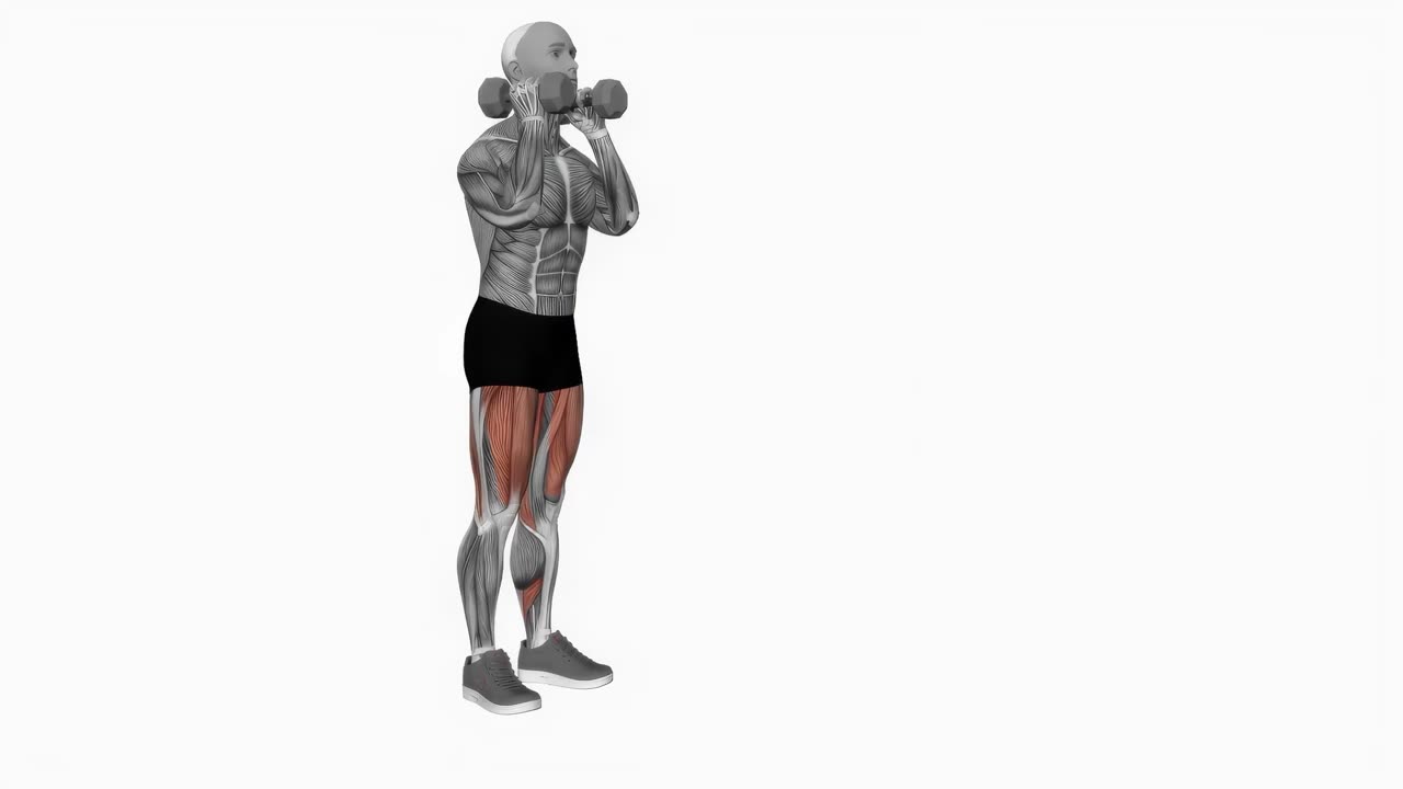 Hantelutfall med front rack - startposition