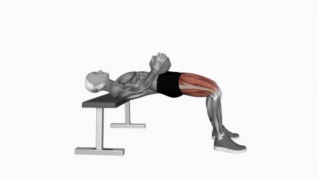 Hip thrust med hantel (version 2) - slutposition
