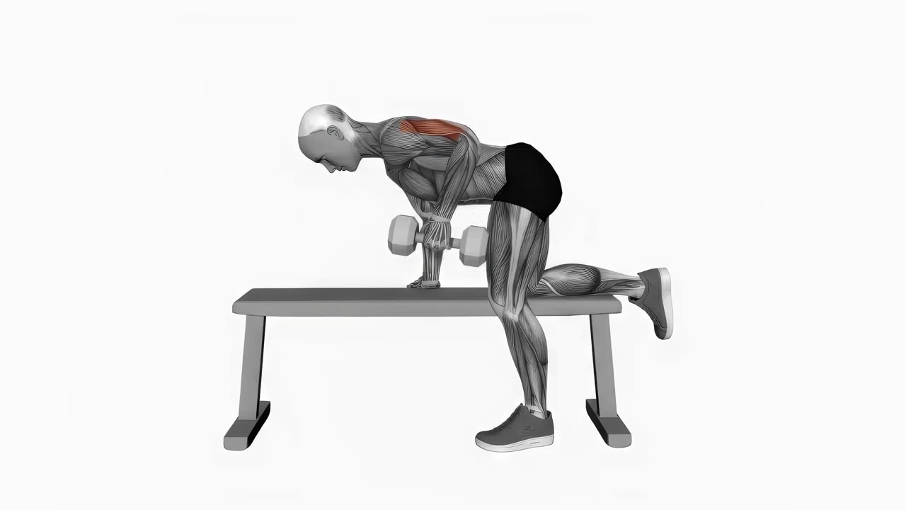 Kickback med hantel - startposition