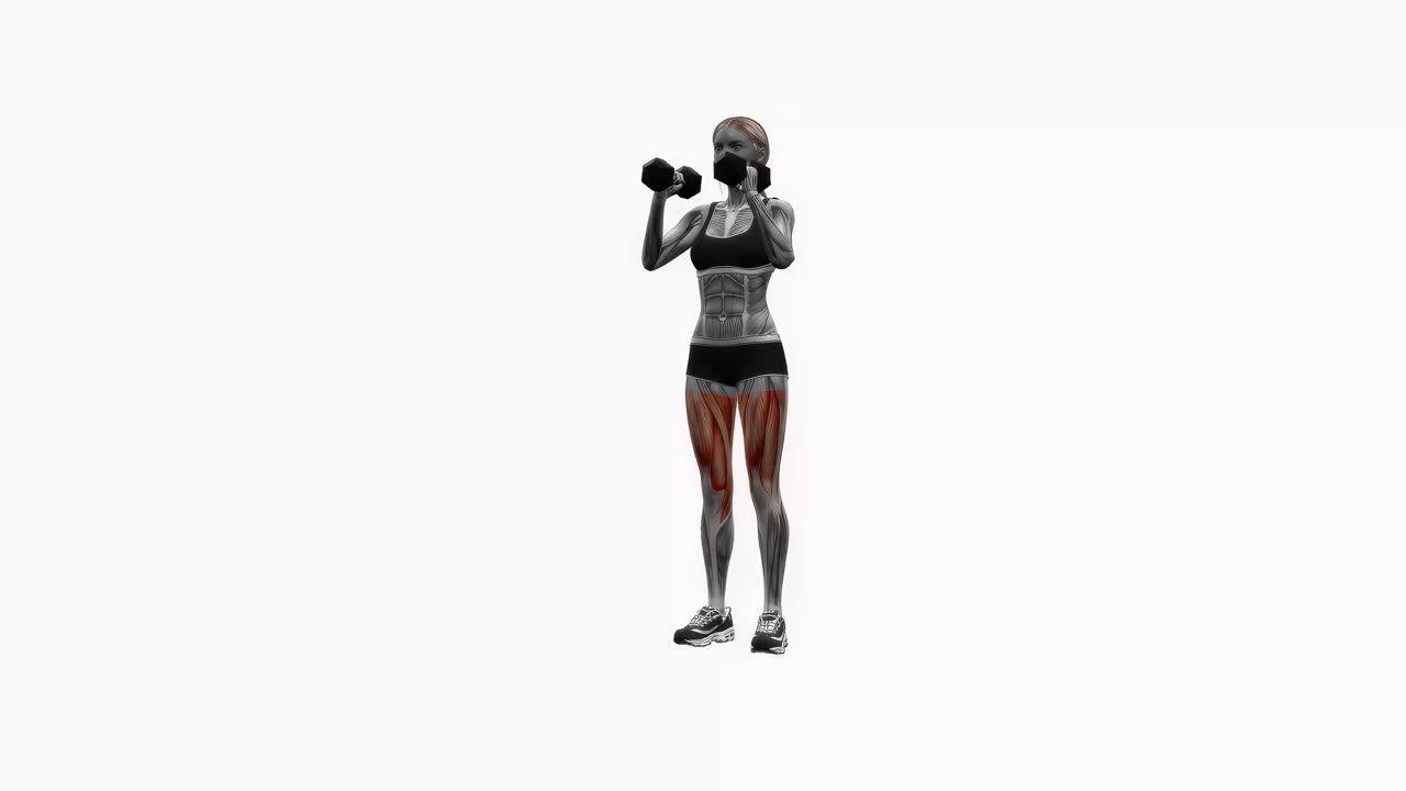 Utfall med hantelpress overhead - startposition