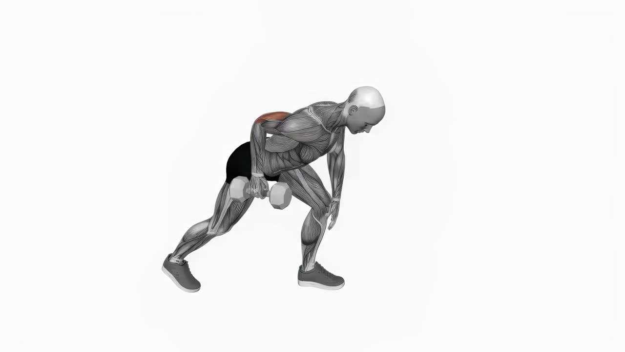 Enarms kickback med hantel - startposition