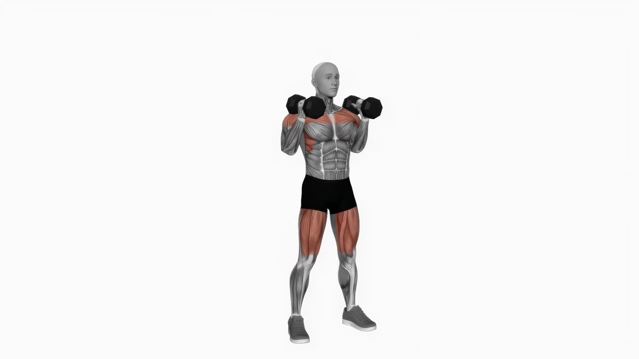 Pushpress med hantel - startposition