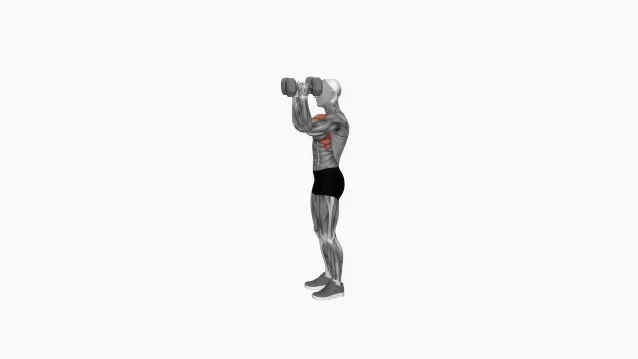 Scott press med hantel - startposition