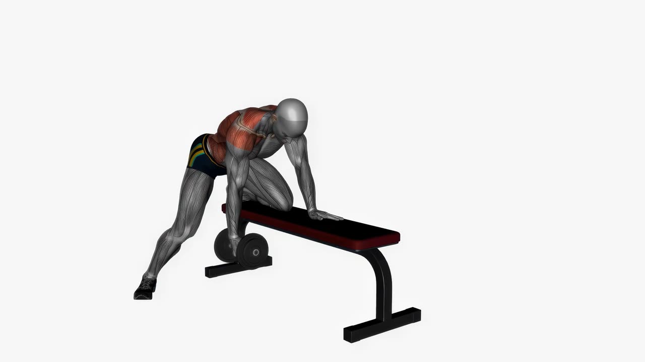 Enarms hantelrodd - startposition