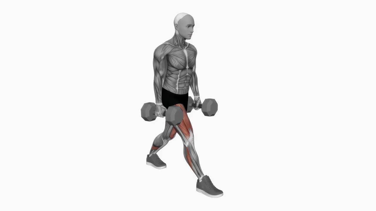 Utfall med hantlar - startposition