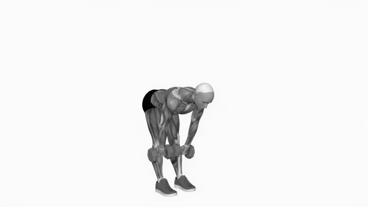 Stift marklyft med hantel - startposition