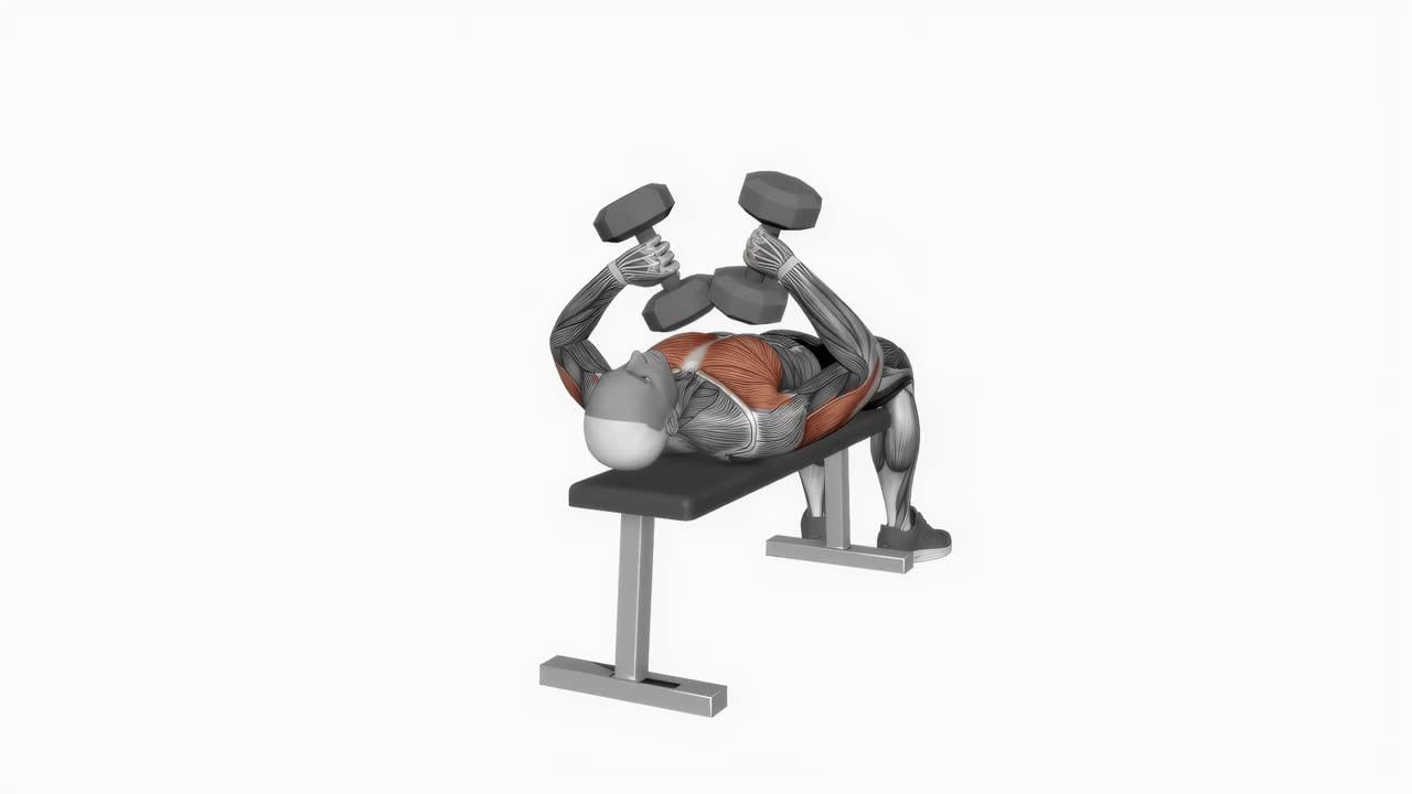 Tate press med hantel - startposition