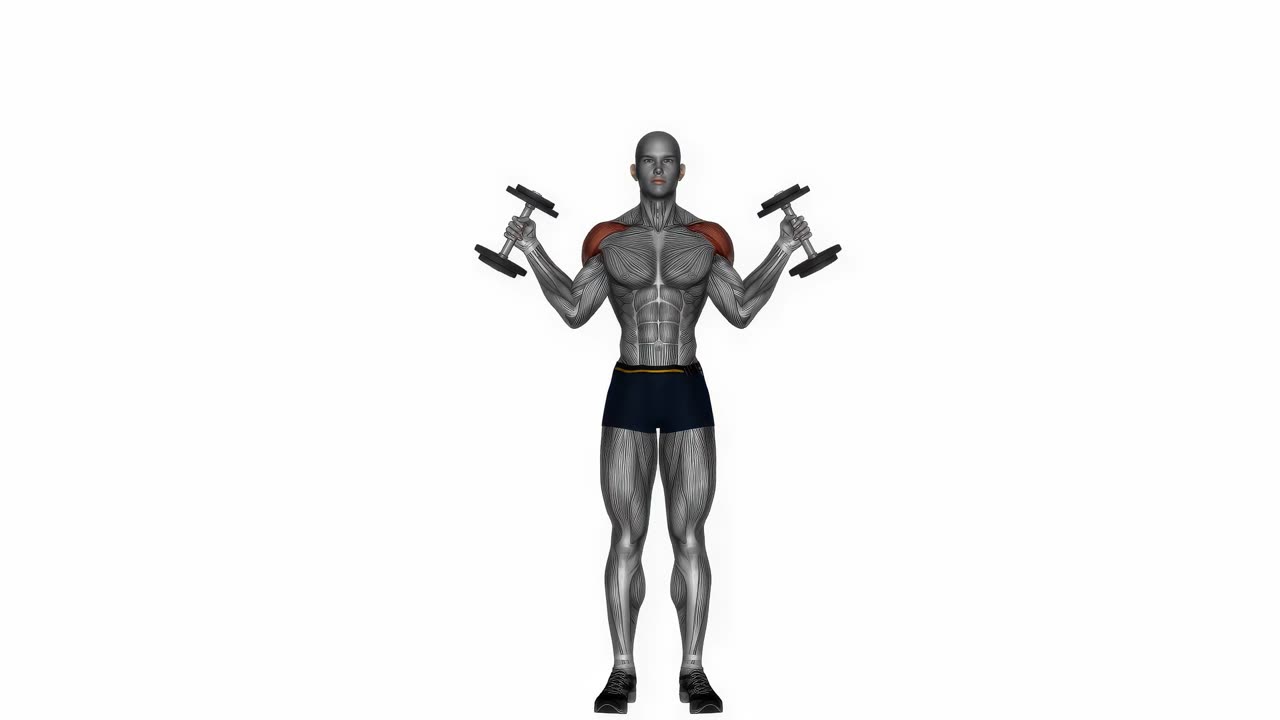 W-press med hantel - startposition
