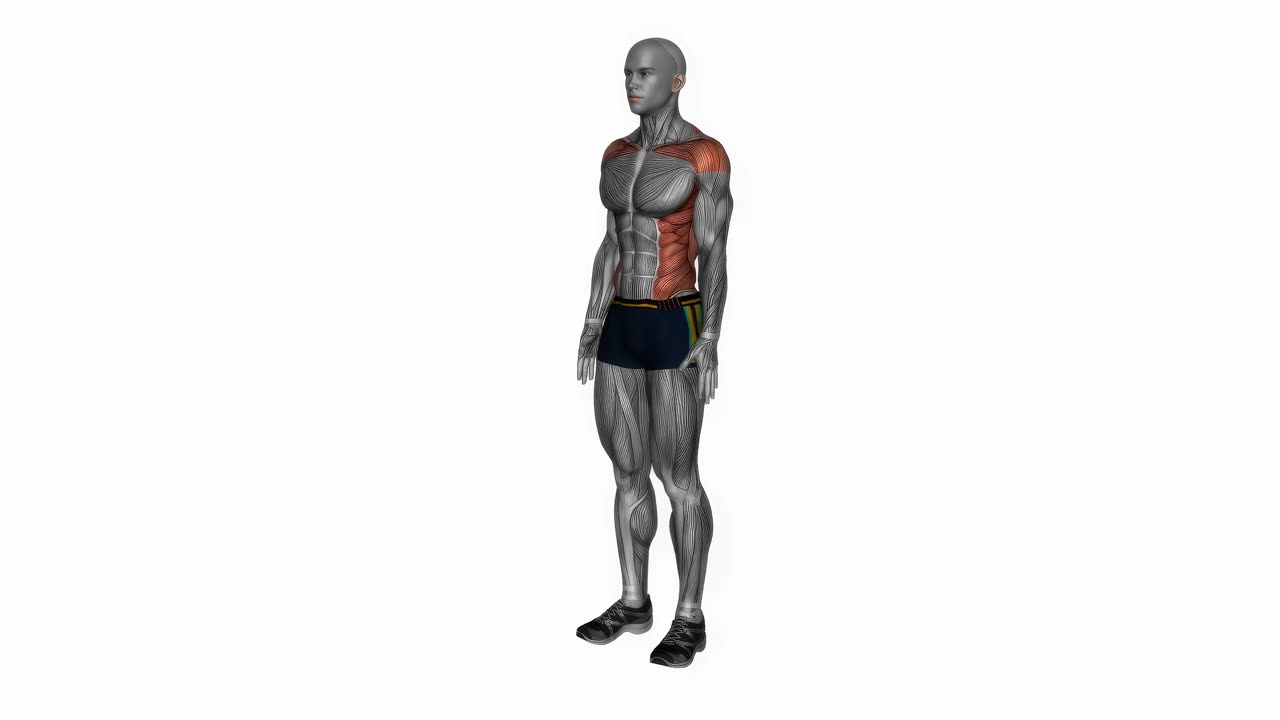 Armbågar bakåt-stretch - startposition