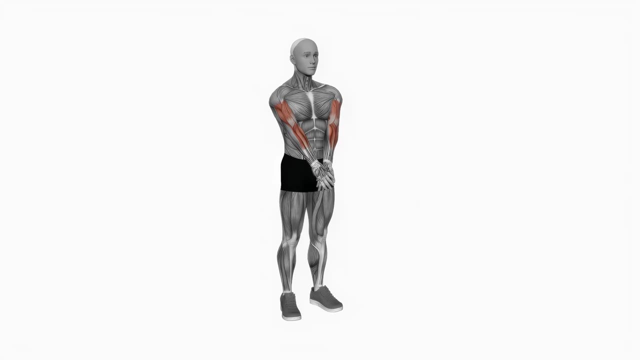 Underarmsstretch med handled i supination och pronation - startposition