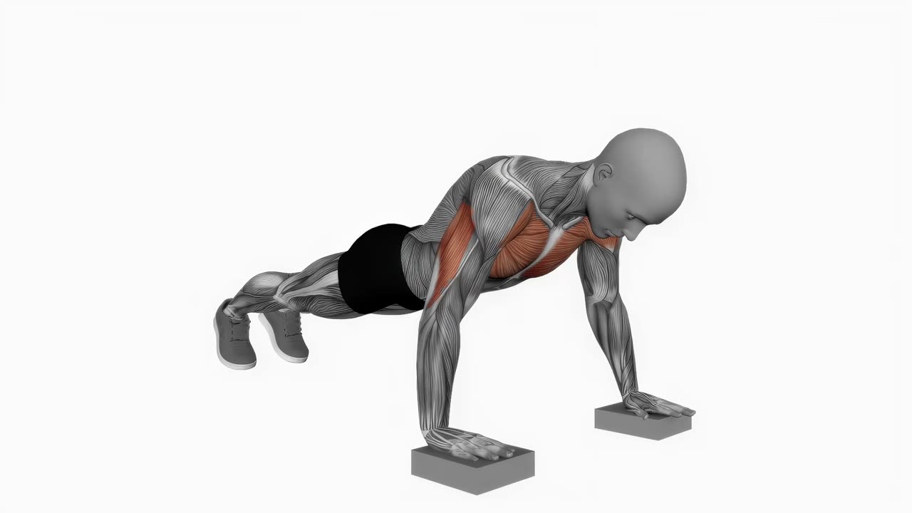 Upphöjd armhävning - startposition