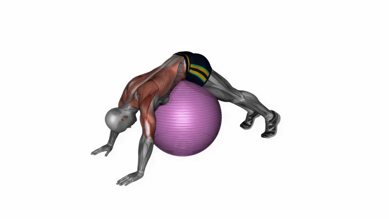 Dynamisk ryggsträckning med träningsboll - startposition