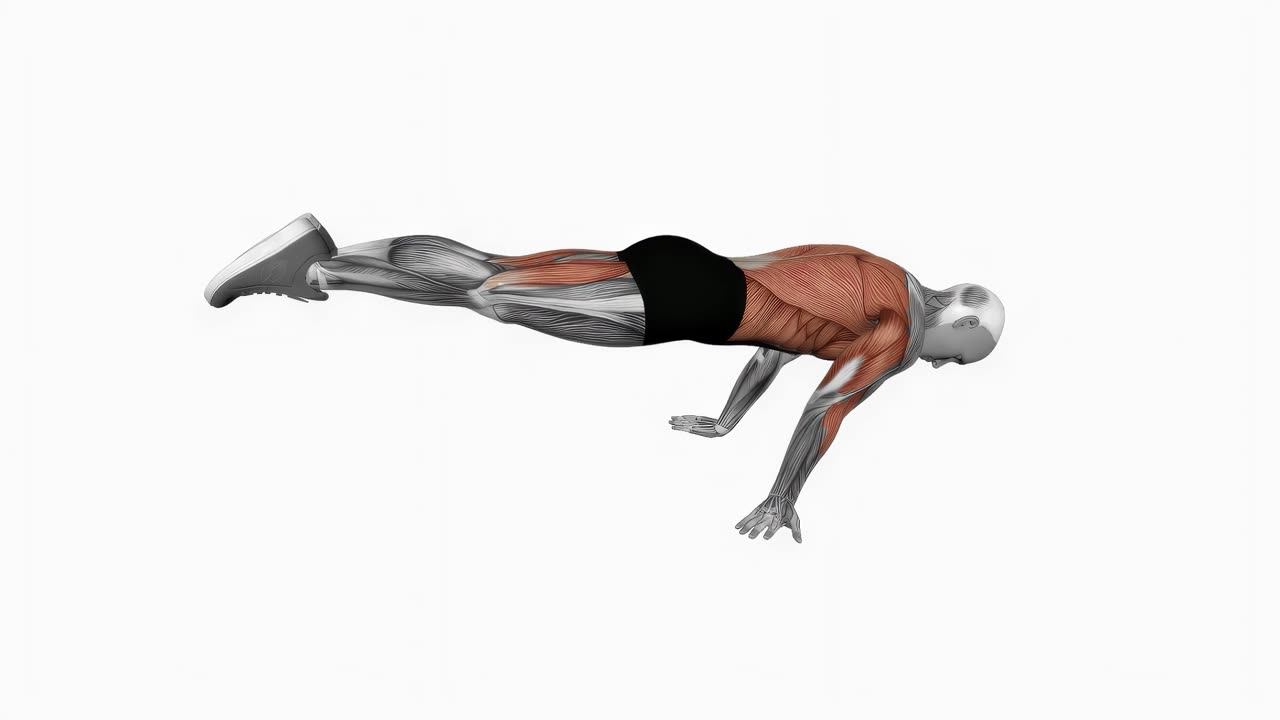 Armhävning i full planche - startposition