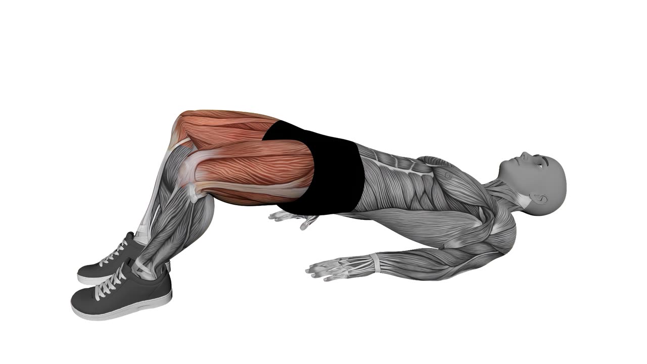 Hip thrust med abduktion, kroppsvikt - slutposition