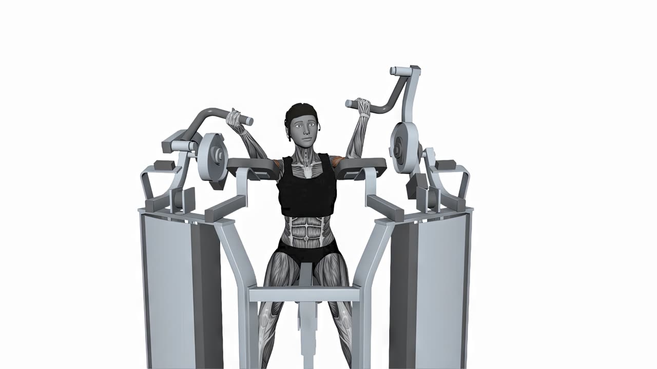 Alternerande curl i Hammer Strength bicepscurl - slutposition