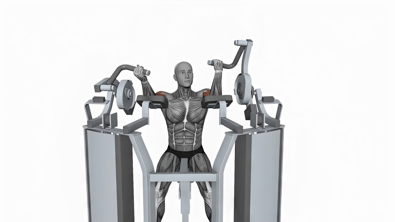 Enarms curl i Hammer Strength bicepscurl - slutposition