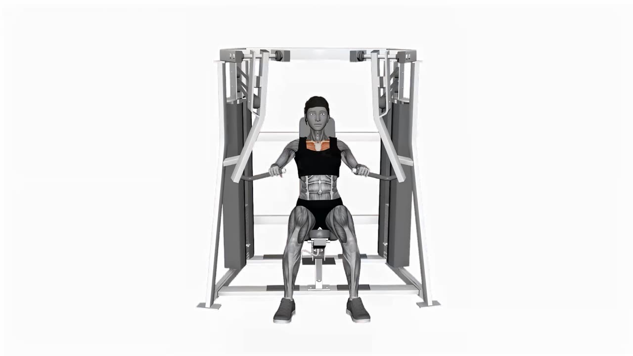 Nedåtlutande press i Hammer Strength, alternerande armar - startposition