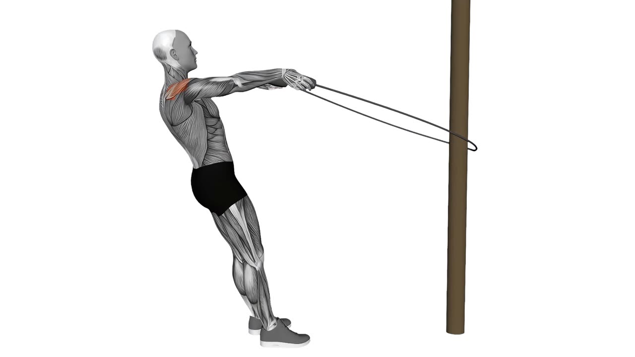 Facepull med hopprep - startposition