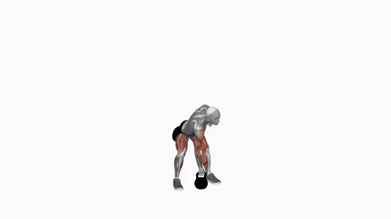 Enarms kettlebell frivändning och press - startposition