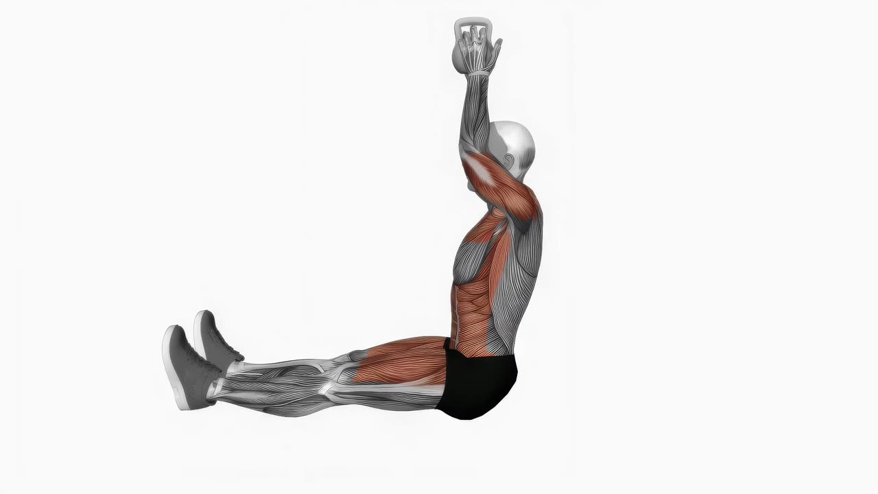 Kettlebell sit-up press - slutposition