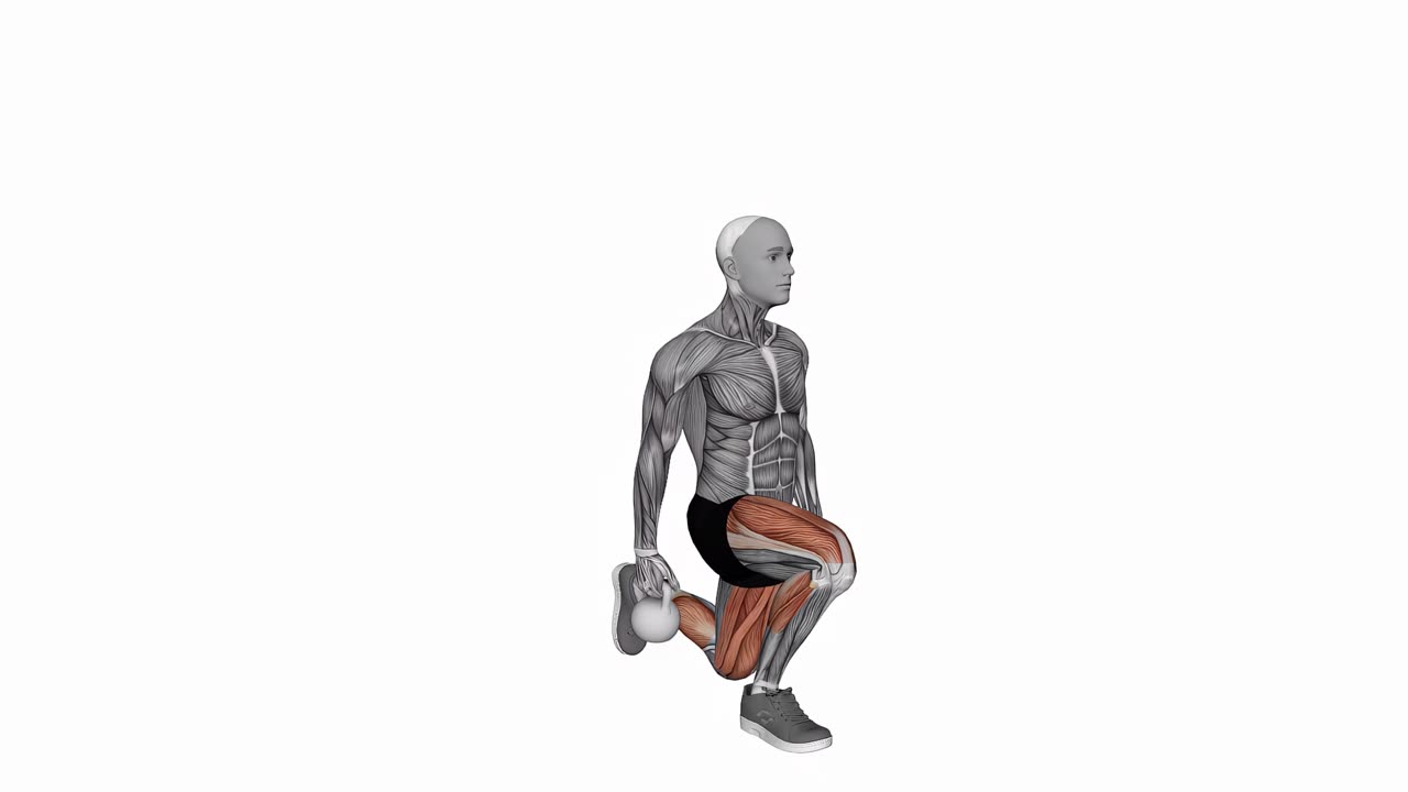 Split squat med kettlebell - slutposition